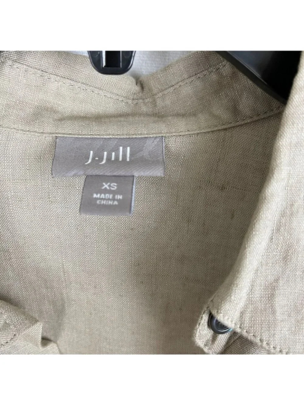 J.Jill Women Button Down Long Sleeve Linen Top Tunic Size XS